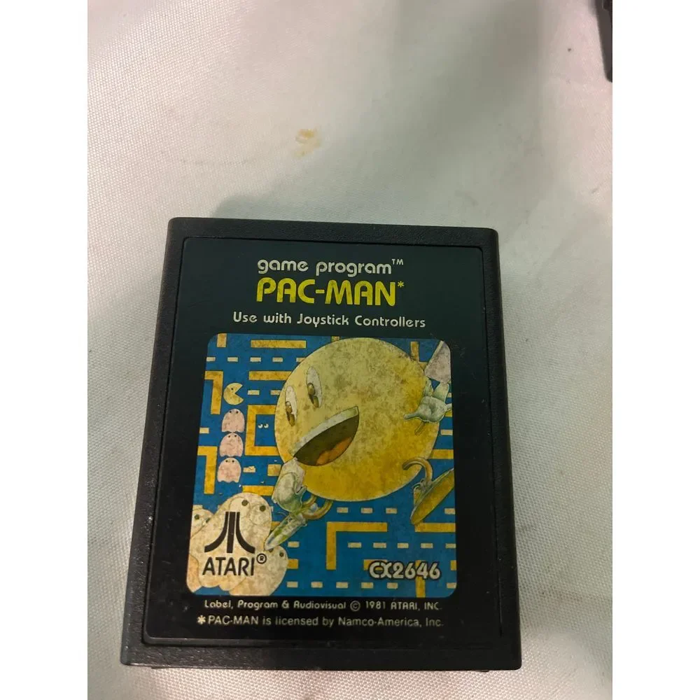 Vintage Atari Pac-Man Game Cartridge for Classic‎ Gaming Enthusiasts